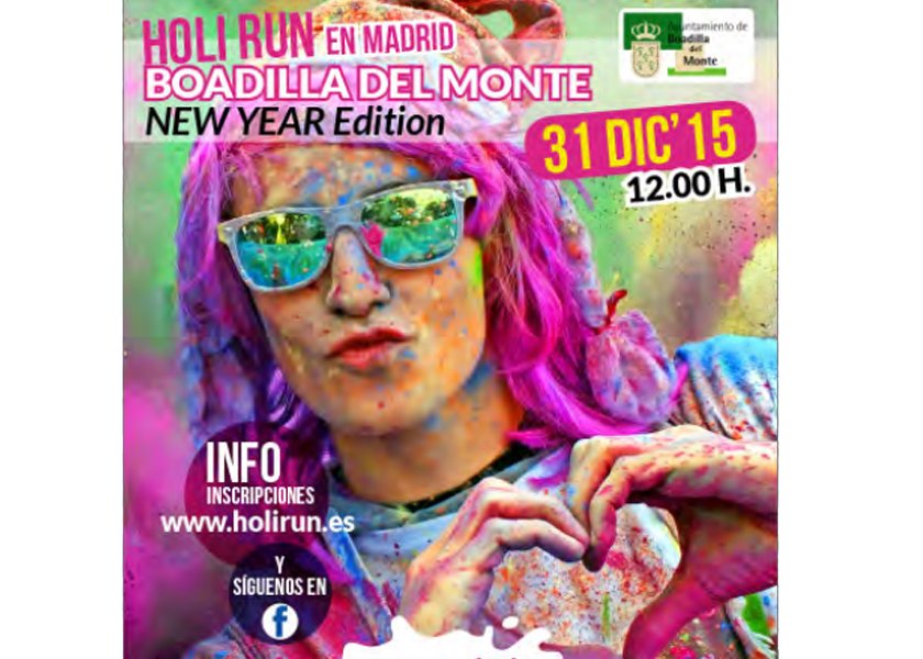Boadilla del Monte dice adiós al 2015 con la carrera Holi Run